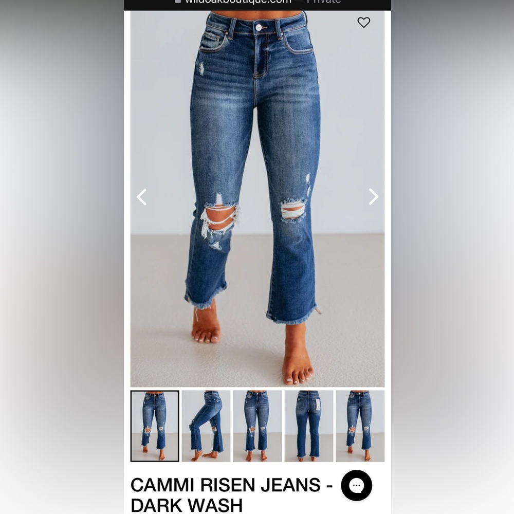 Distressed Blue Jeans